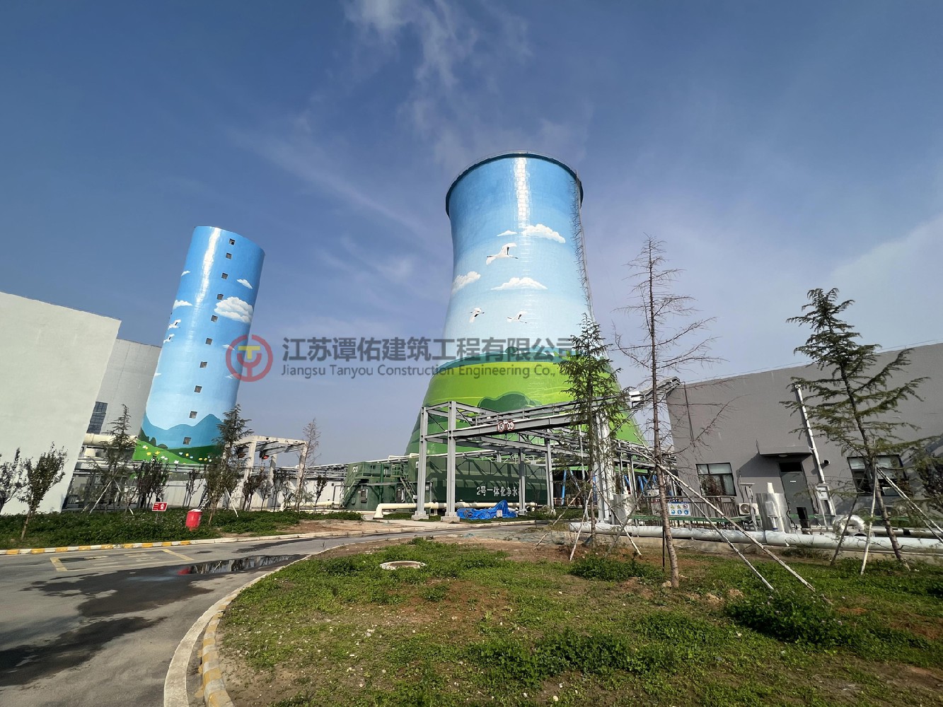 徐州冷卻塔及煙囪防腐美化驗(yàn)收