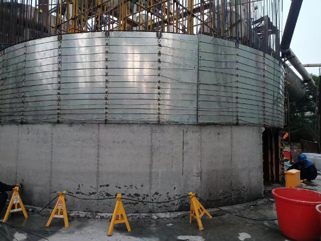 二高爐熱風爐煙囪80m拆除新建項目驗收